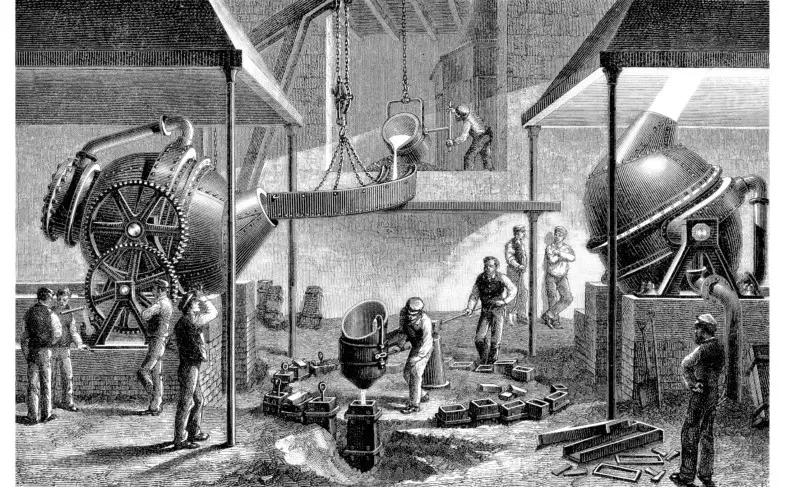 Steel Factory_Fabrication de l’Acier – 19th century