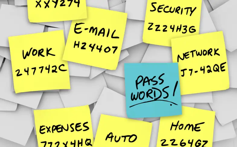 Passwords Written on Sticky Notes