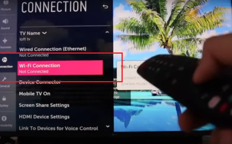 Click-on-Wifi-Connection