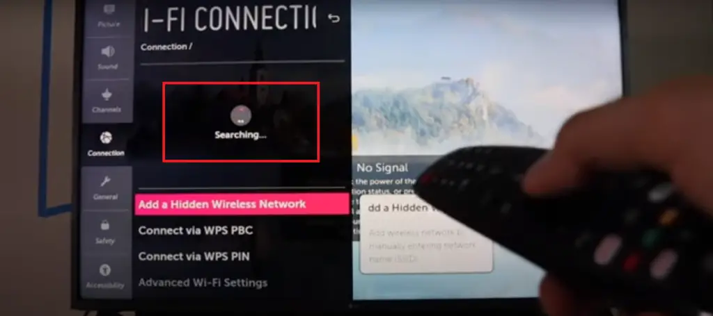 search for available WiFi networks in the surroundings