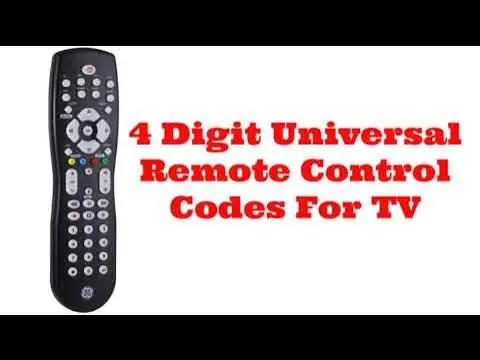 4 Digit GE Universal Remote Codes