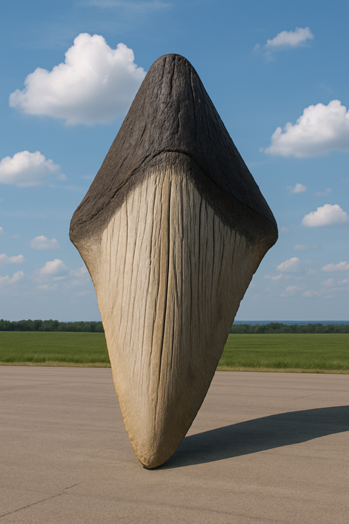 A Megalodon Tooth Span