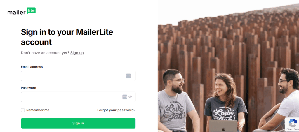 MailerLite Login & Account