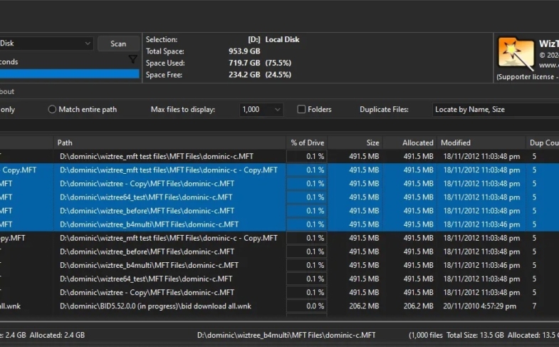 duplicate files